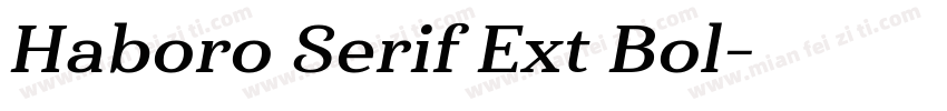 Haboro Serif Ext Bol字体转换